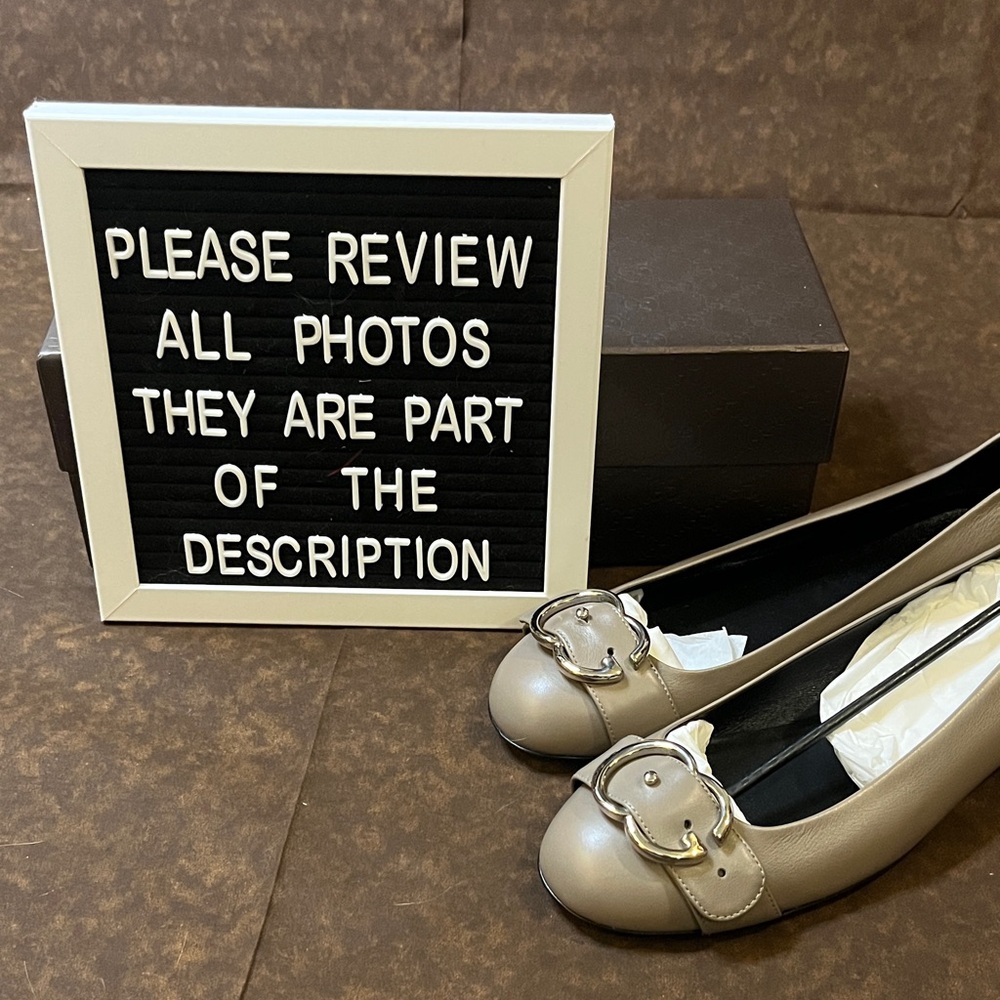 Gucci Buckle Flats Sz 39.5 - Picture 7 of 9